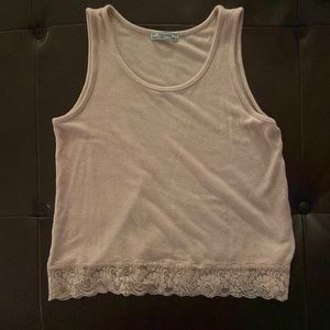 Pastel Pink Tank Top with Lace at the Bottom - Brand: Mayoral - Boutique